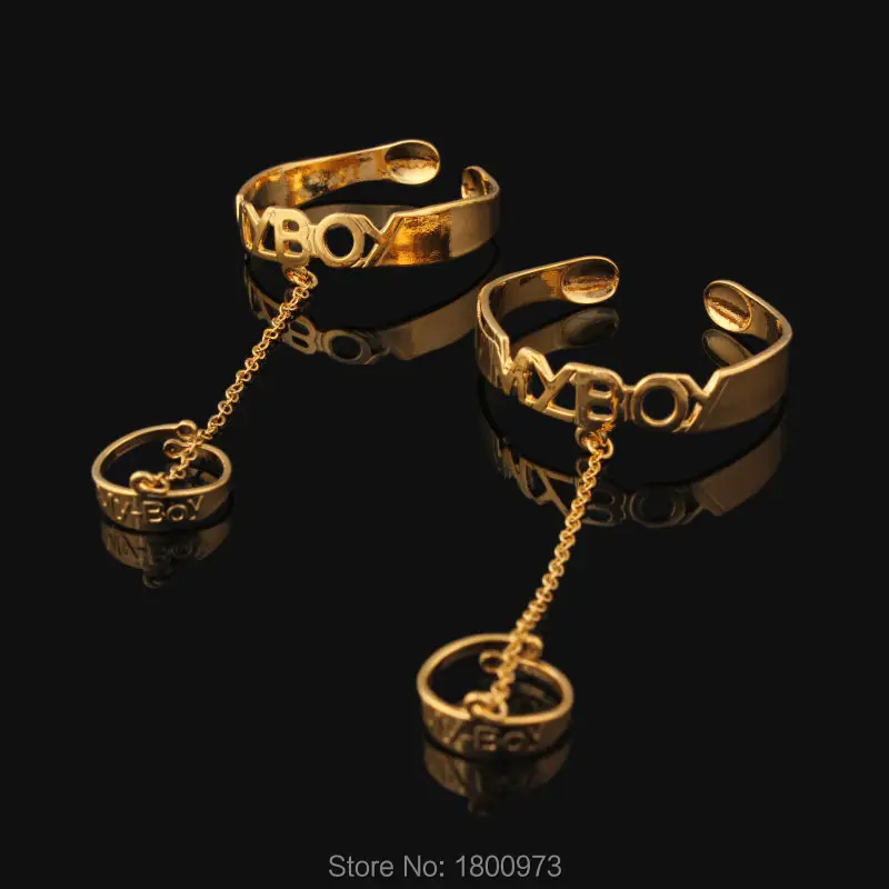 Adixyn Fashion Jewelry Bangle Gold Color MYBOYBangles& Ring Together Jewelry bracelet bangles Free shipping