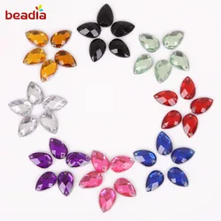 Nieuwe 8*13mm 100 Stuks 10 Kleuren Kristal DR vorm Strass 2 Gaten Plaksteen Acryl Strass Voor Jurk Kleding Naaien Craft