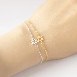 Jewish Jewelry Magen Star Of David Charm Bracelets For Women Bff Gifts Bijoux Femme Stainless Steel  Pulseira Feminina