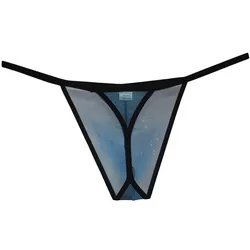 Men See-through Mesh G-string Underwear Skinny Sides Bikini Thong Lingerie Tanga