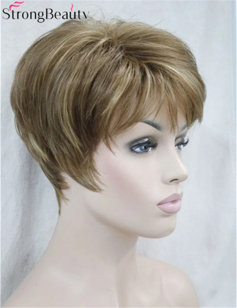 StrongBeauty Short Straight Wigs Synthetic Women Hair Natural Wig Many Colors