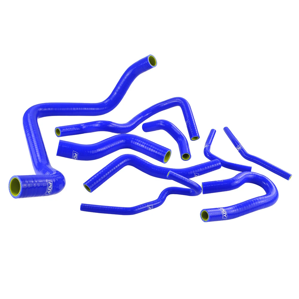 Blue & Yellow D15/16 Silicone Radiator Coolant Hose Silicone hose kit With PQY logo For Honda CIVIC SOHC D15 D16 EG EK 92-00