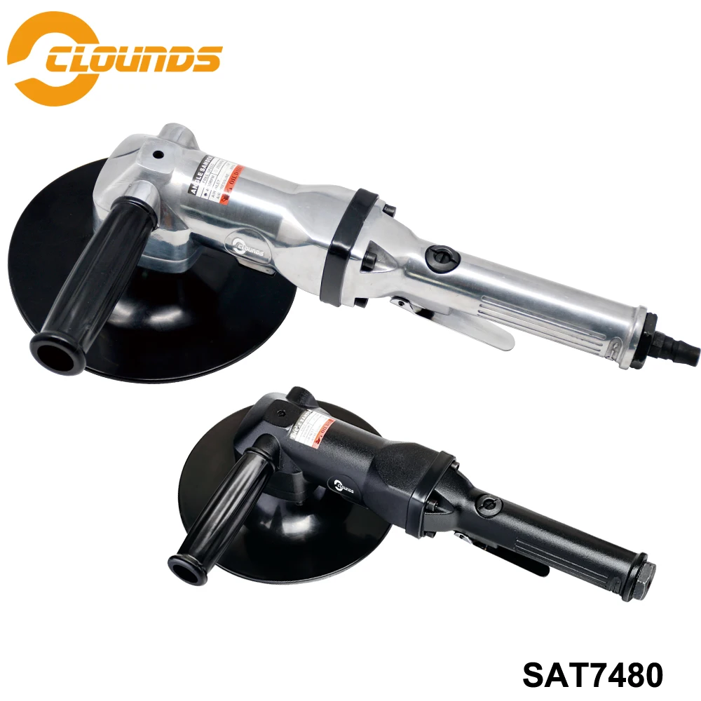 

SAT7480 Hight Quality Pneumatic Grinder 4500rpm Pad Size 7" High Speed Air Polisher Sander