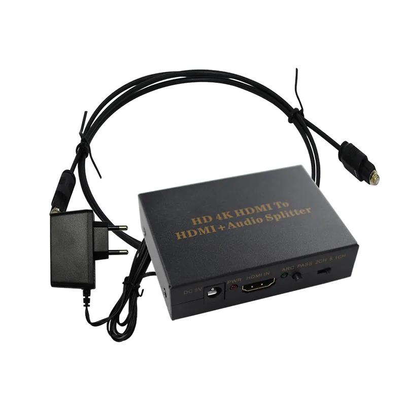 1 قطعة HDMI إلى HDMI صندوق محول الصوت مقسم الصوت مع تمرير spdif/2.0ch/5.1 ch نموذج الصوت دعم 4k 2k