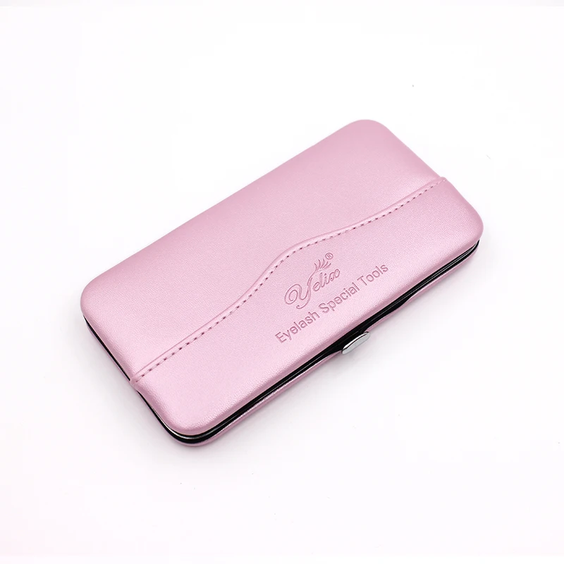 Bolsa de pinzas de maquillaje para pestañas, caja de pinzas de extensión de pestañas, estuche de almacenamiento vacío portátil, herramientas organizadoras de cosméticos