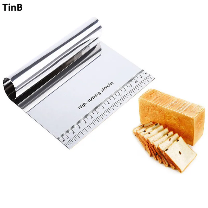 

Stainless Steel Pizza Dough Scraper Cutter Baking Pastry Spatulas Fondant Cake Decoration Tools Kitchen Accessories Cake Tools