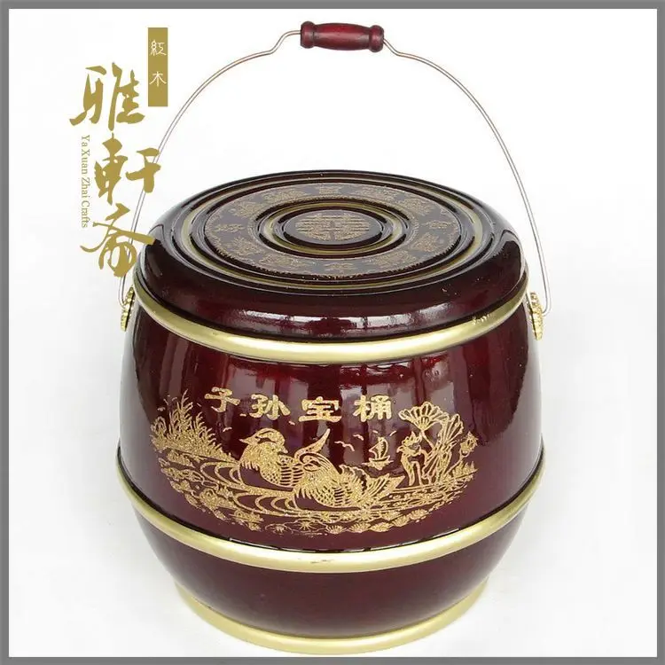 Sun Baotong wood proton wedding gifts put peanut egg hi Large Red Sun Bin Muzi ornaments