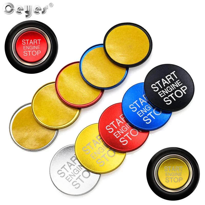 Ceyes Car Interior Accessories Sticker Styling Ignition Start Engine Stop Button Ring Fit For Alfa Romeo Stelvio 159 Mito Giulia