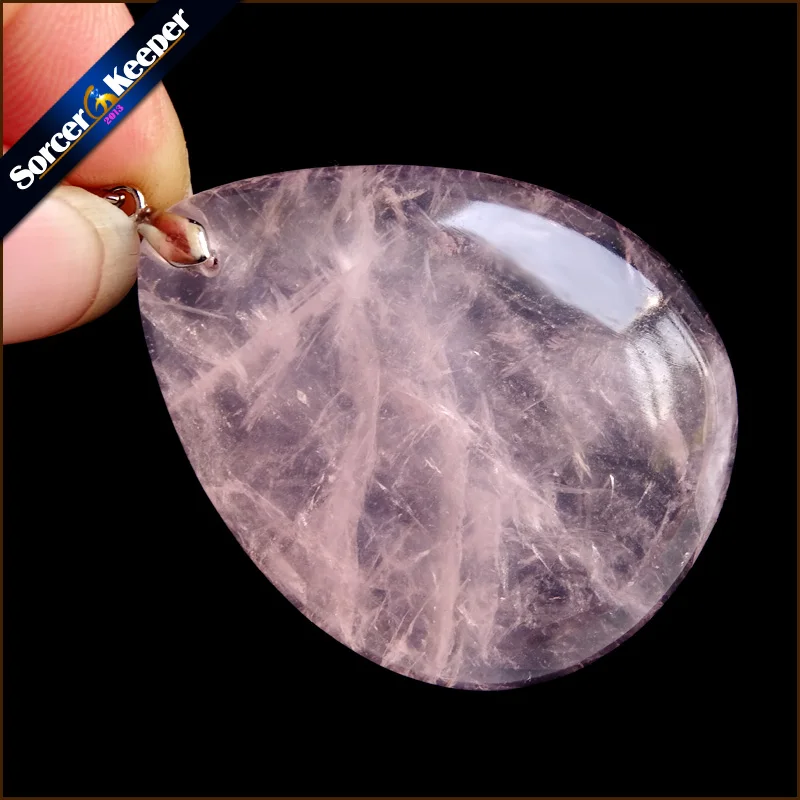 Fashion Natural Stone Rose Quartz Crystal Beads Charm Pendants Handmade Necklace Pendants Diy Jewelry Making 01007