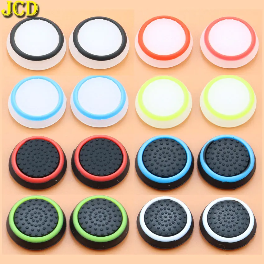 JCD 2pcs Rubber Silicone Analog JoyStick Cap Analog 360 Controller JoyStick Grip Cover for PS4 PS3 for Xbox 360 for Xboxone