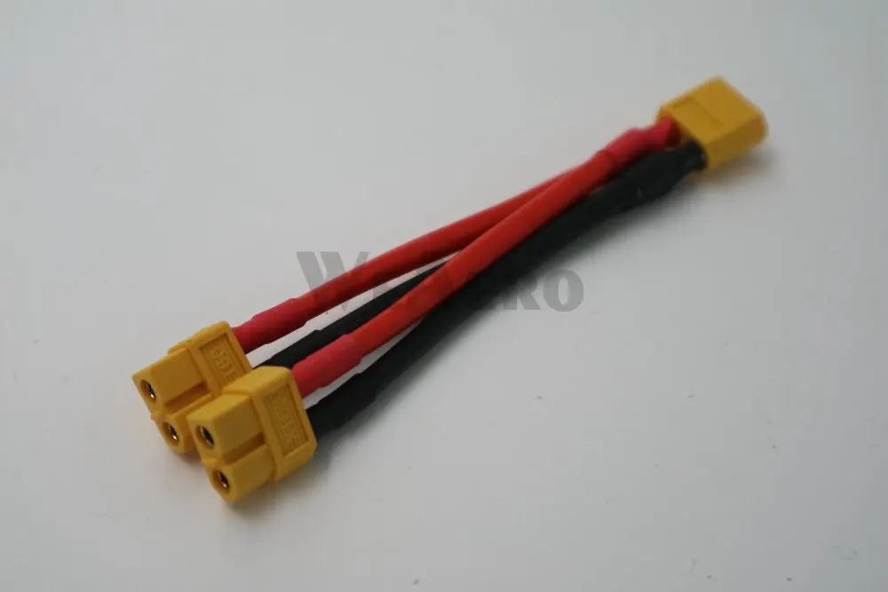 

10cm XT60 Connector 1 Male 2 Female 12AWG Parallel Connection Cable for RC Balance Charger for RC Multicopter