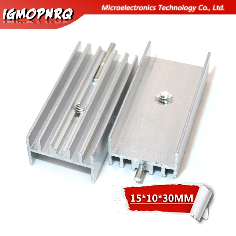 5pcs Transistor 15*10*30mm Aluminum Heatsink Radiator With Needle TO-220 hjxrhgal For Transistors TO220 white