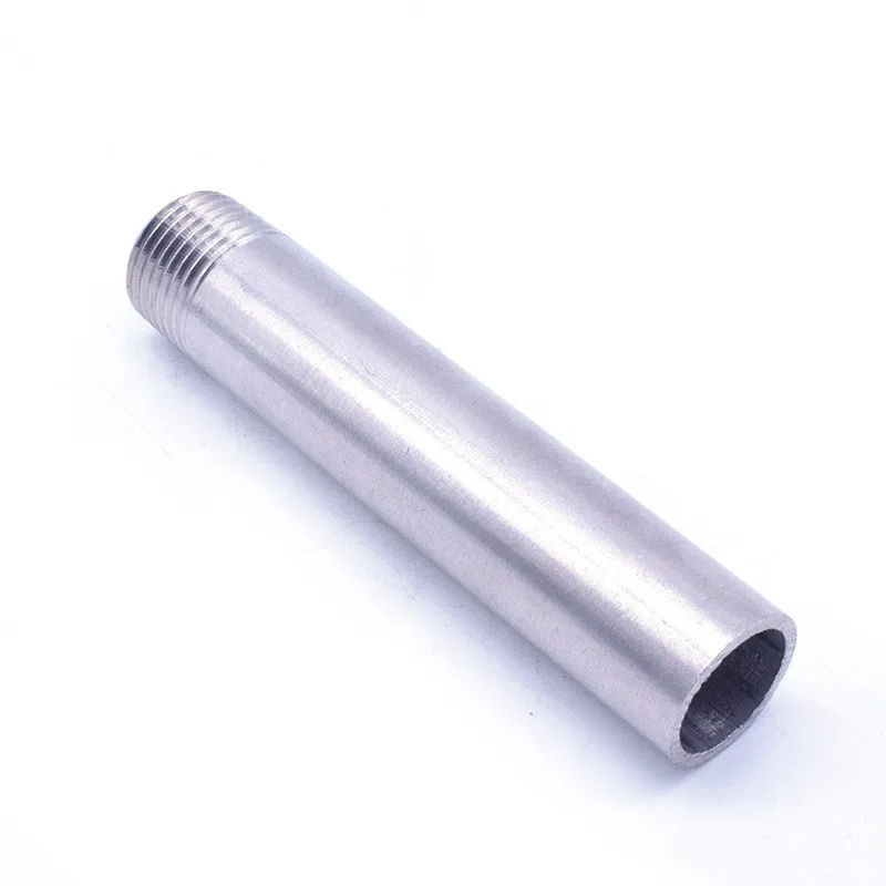 

1PCS 304 Stainless Steel Single-end Male Coupling Pipe Connection Union Joint 100mm Length