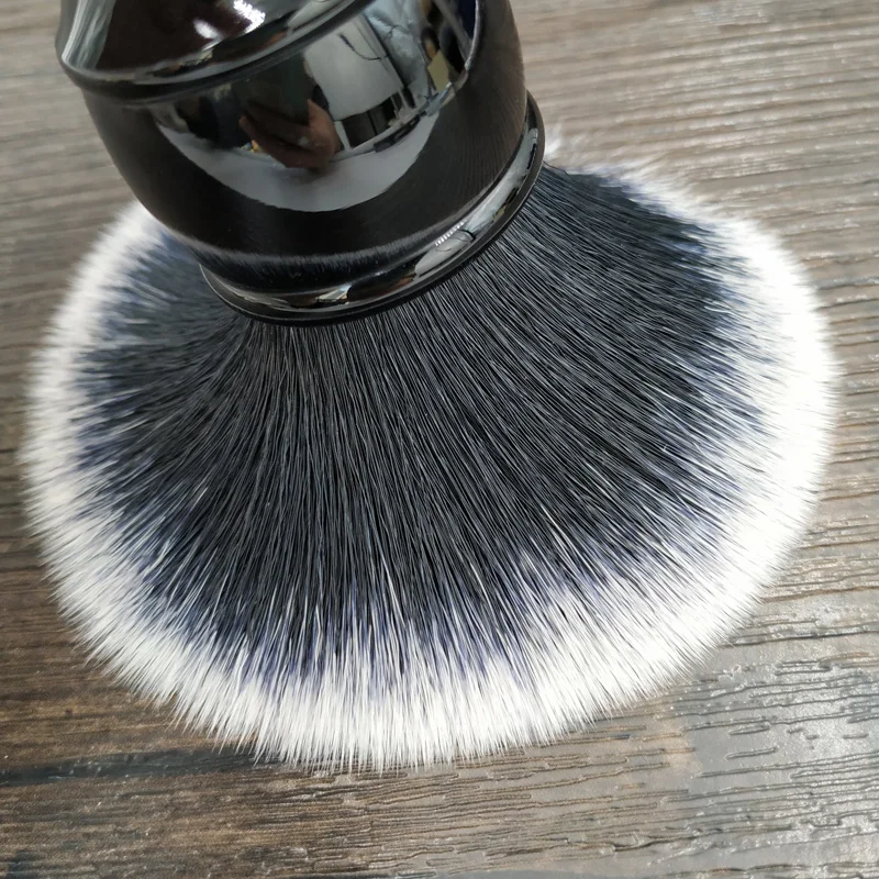 dscosmetic 24mm 26mm tuxedo synthetic hair knots black handle shaving brush  bread brush