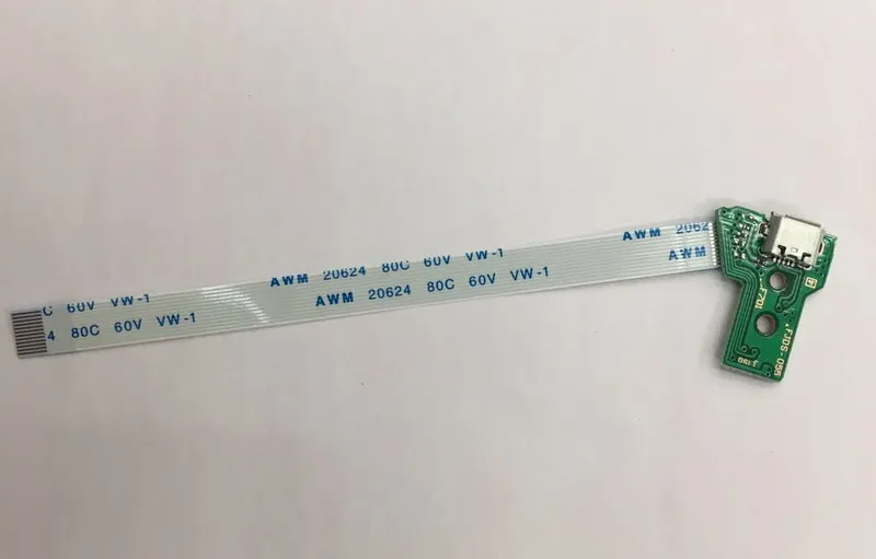 FJDS-055 Charging Socket Port Circuit Board JDS 055 With Power Flex Ribbon Cable For Playstation 4 PS4 Pro Controller