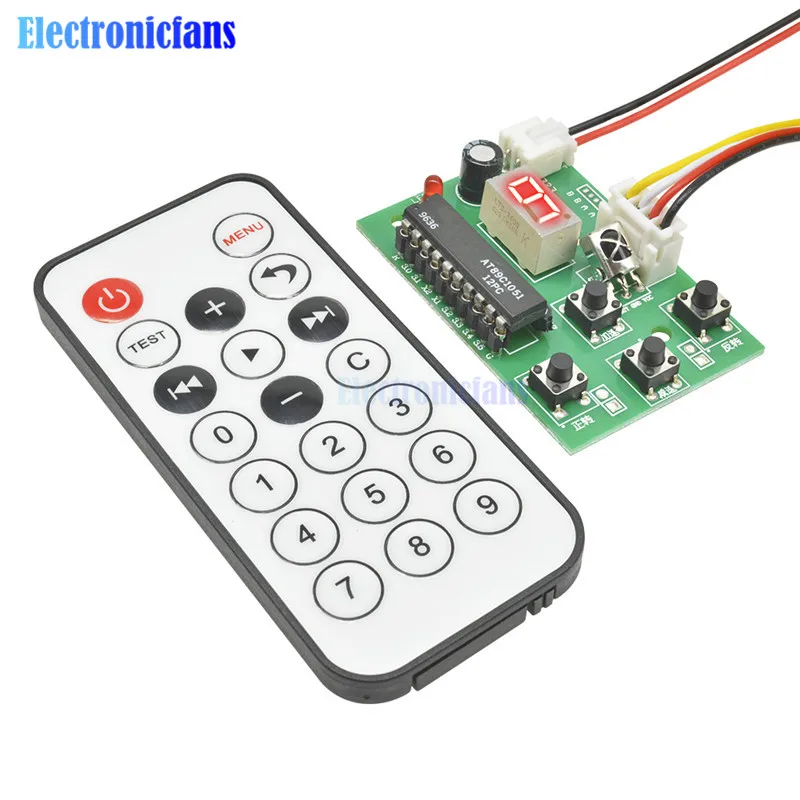 diymore Stepper Motor Driver Control Integrated Board 2-phase 4-wire Controller Speed Adjustable with Remote DC 4V-6V