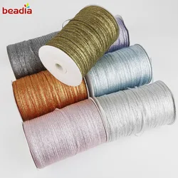 20 Yards 4mm Width Glitter Ribbon Gift Packing Belt For DIY Wedding Party Christmas Embellishment Ribbon Sewing Accessories