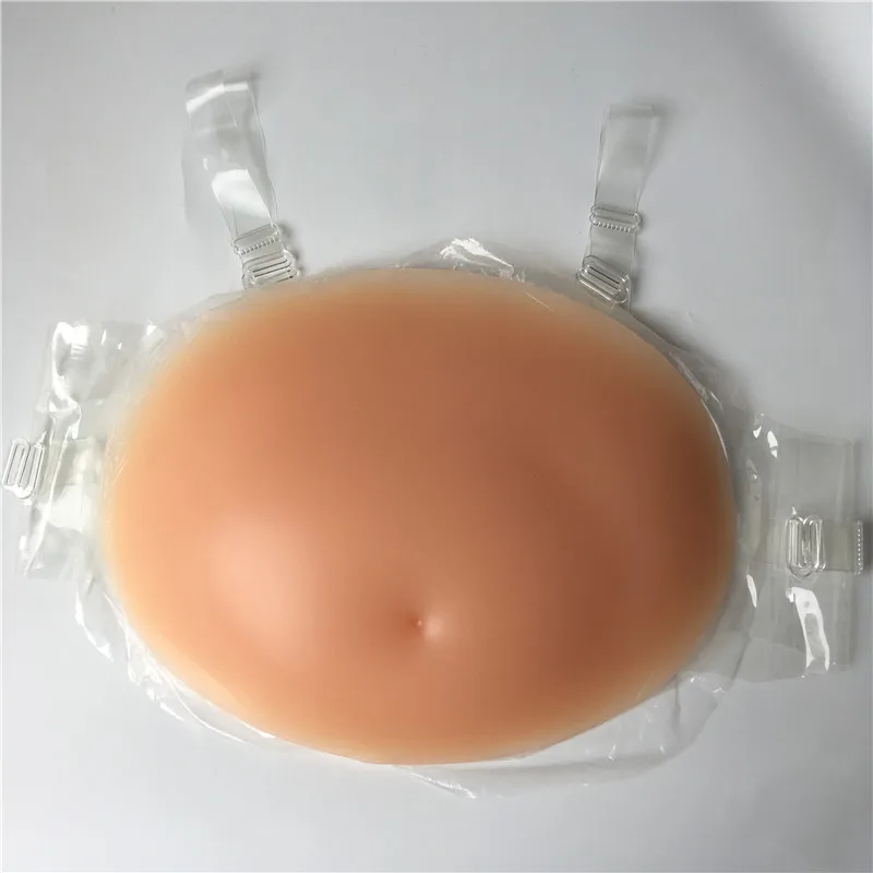 4~5 months fake belly real soft silicone tummy fake pregnant baby bump crossdressing 1500g