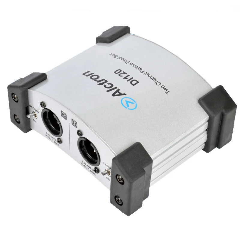 Di120 caixa direta passiva divisor instrumentos no palco para guitarra teclado baixo duplo canal di box 1/4 "entrada e saída xlr