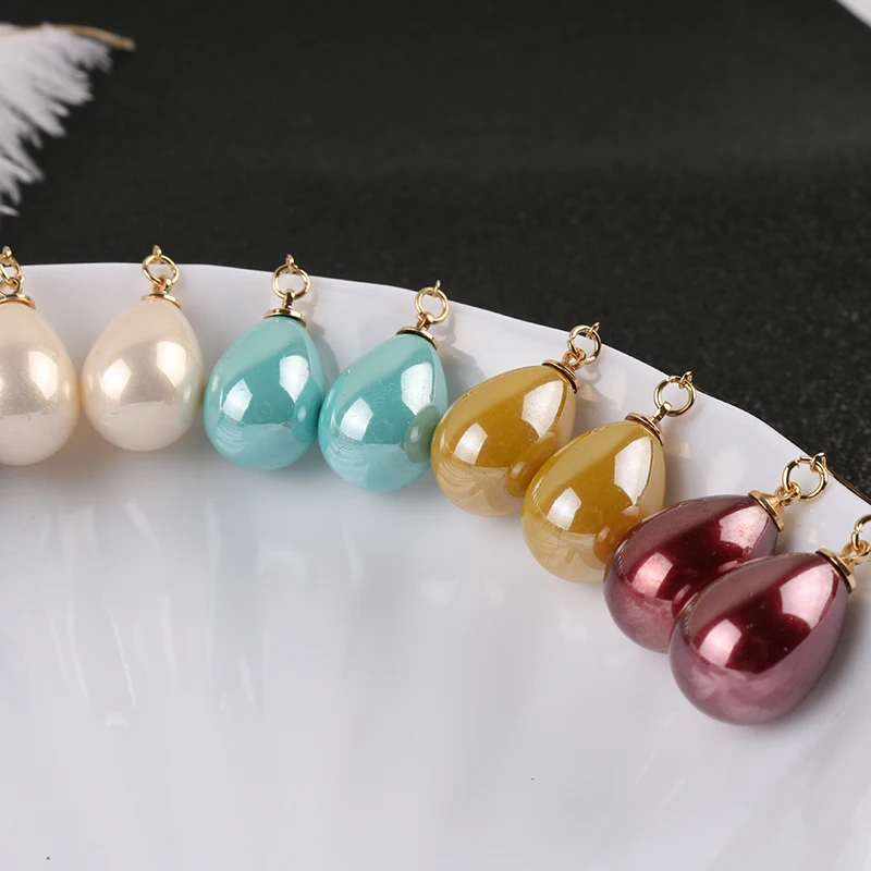 New Arrival High Quality Resin WaterDrop Clip On Earrings no Hole Luxury For Women Girl Porm Party Ear Clip Fashion Jewelry