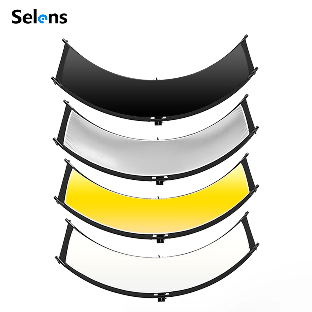 Selens Bent U-typed Light Reflector/Diffuser Set with Tripod Eyelighter for Photography Video Studio Shot