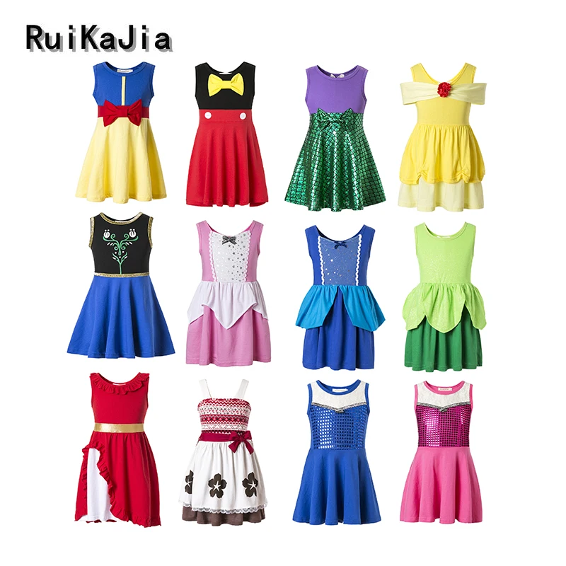 Girls Clothing snow white princess dress Clothing,Kids Clothes,belle moana girls dress kids dress Family Clothing mermaid