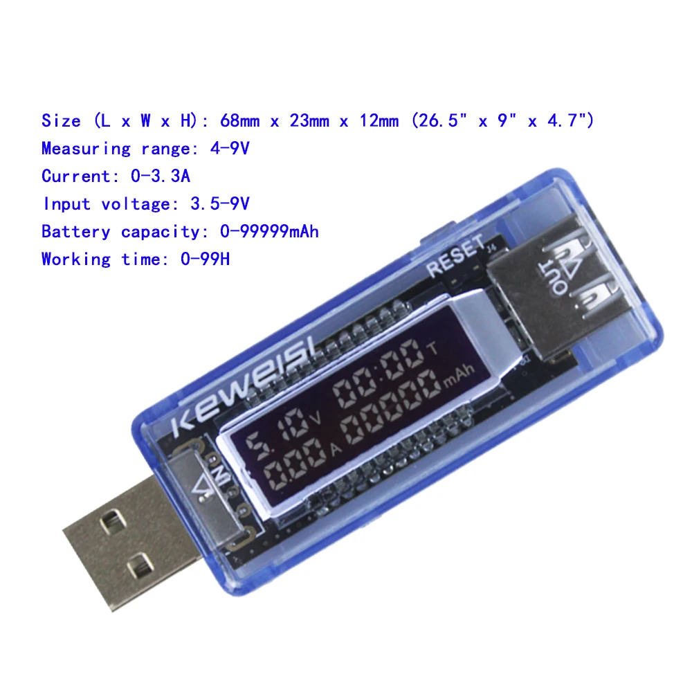 USB Current And Voltage Charger Capacity Tester Doctor Power Meter Text Voltmeter Detect Charger Capacity Tester Meter Mobile