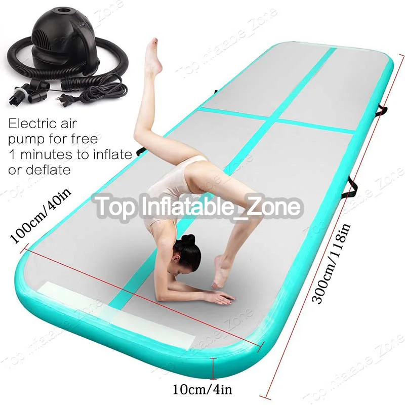 

Free Shipping Free Pump 4m Length 20cm Thickness 3ply DWF Drop Stitched Inflatable Gymnastic Mat Tumbling Inflatable airtrack