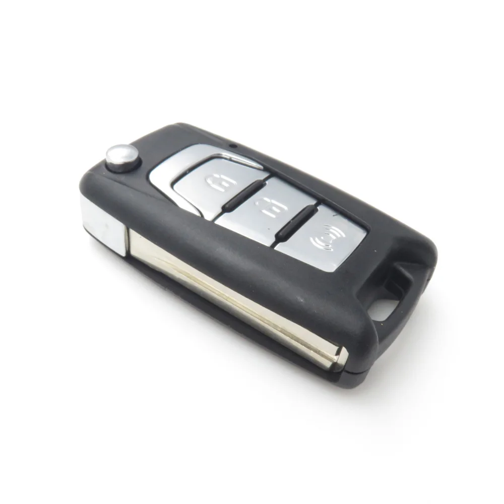 

Flip Remote Key Shell For Ssangyong 3 Buttons Car Key Replacement Folding Key Shell With Uncut Blade NO LOGO