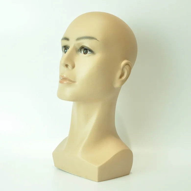 

CAMMITEVER Plastic Men Mannequin Head Dummy Realistic Male Mannequin Head For Wig Hat Sunglass Display