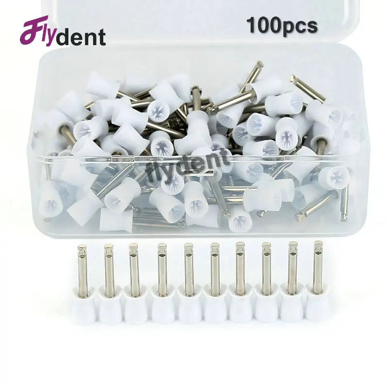 

100Pcs Dental Prophy Cup Dental Material Metal Rubber Polishing Brush Dental Use