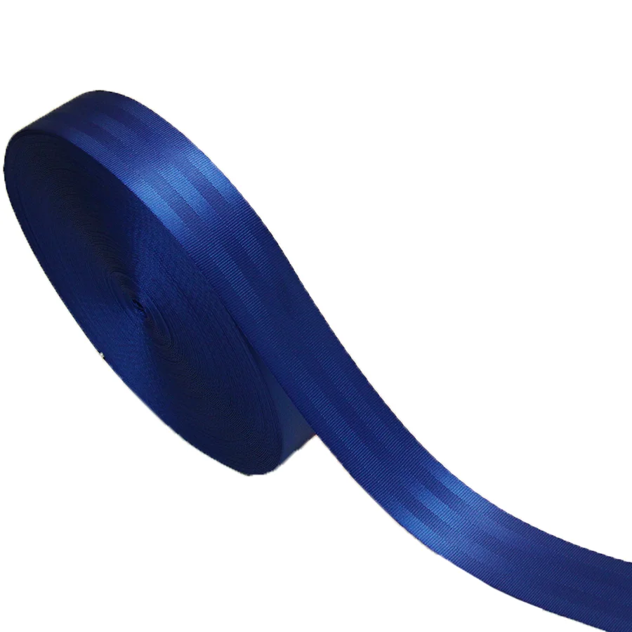 Blue Color 47mm Webbing Car Safety Belt For Seatbelt Strap Seat Shoulder High Strength Blue Color