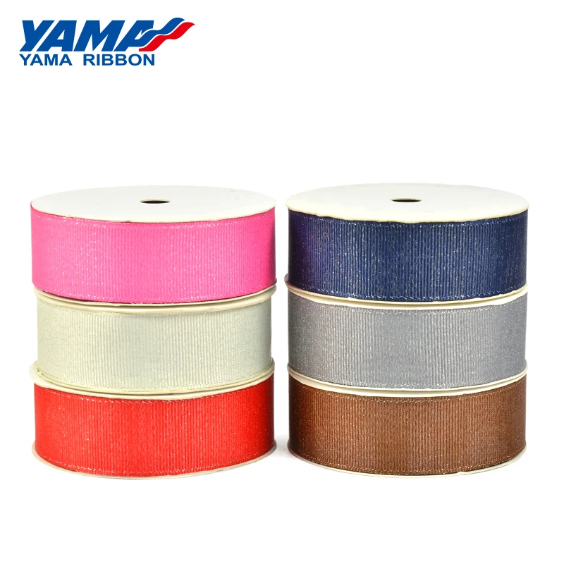 YAMA-Grosgrain Ribbon for Party, Wedding Decoration, Handmade Rose Flowers, Gold, Purple, 6, 9, 16, 22, 25, 38mm, 100Yards/Roll