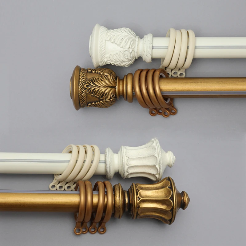 Luxurious Roman rods mute Europe curtain rods single and double rod curtain rods curtains track accessories