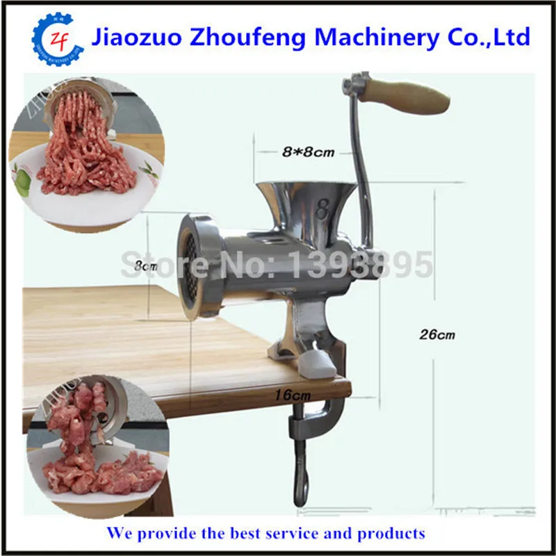 

Meat grinder high quality stainless steel manual mini meat grinder mincer table hand crank tool for kitchen 8# ZF