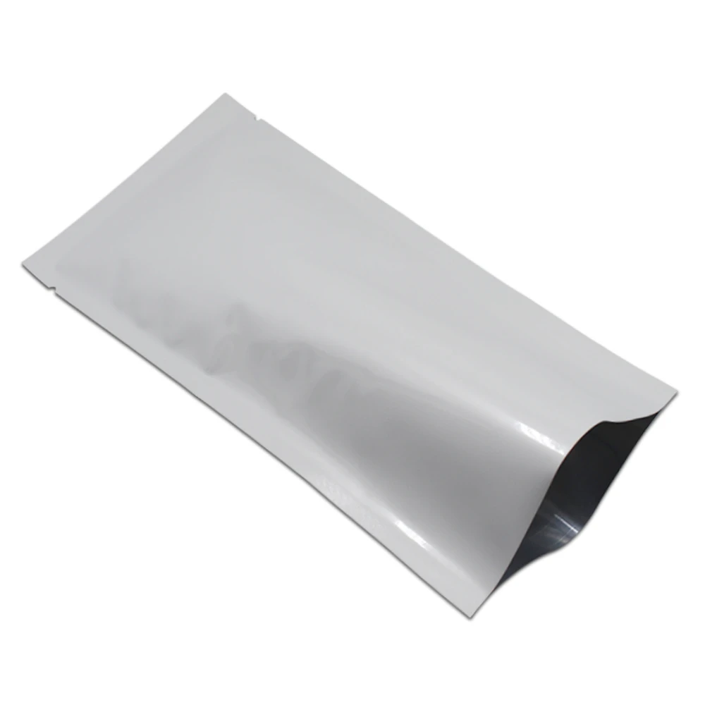 11.2*22.5cm 400Psc/Lot Pure Aluminum Foil Open Top Plain Pocket Vacuum Packaging Bag Nuts Food Mylar Heat Seal Storage Pack Bag