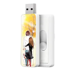 Pen drive usb personalizado para casamento e aniversário, capacidade real, 16gb, 32gb, 4gb, 8gb, 64gb, 128gb