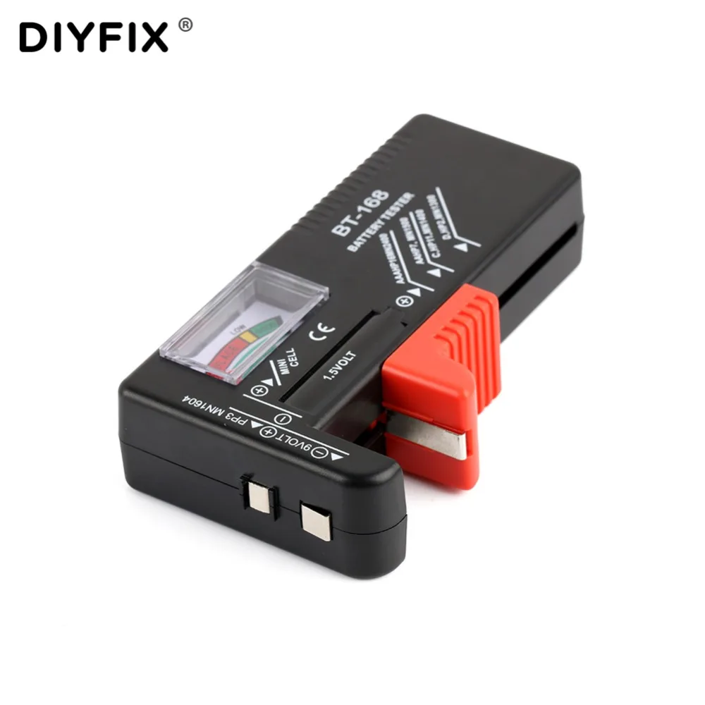 DIYFIX BT-168 تستر البطارية ل 9 فولت 1.5 فولت زر خلية Aaa AA CD العالمي قدرة البطارية الفاحص المدقق التشخيص أداة