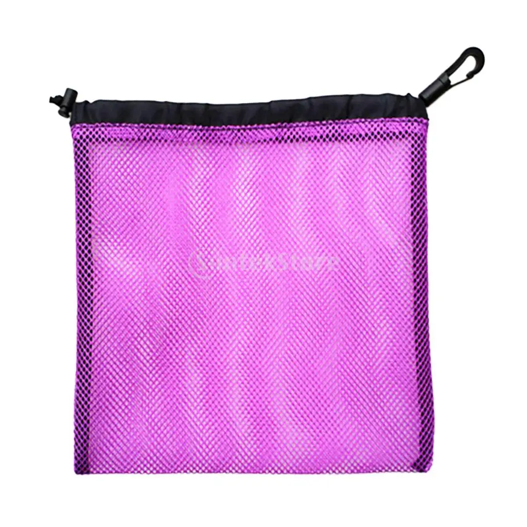 Durable Nylon Mesh Bag with Drawstring Closure Large Mesh Bag for Golf Tennis Balls Gym Shower Washing Toys Swimming Beach