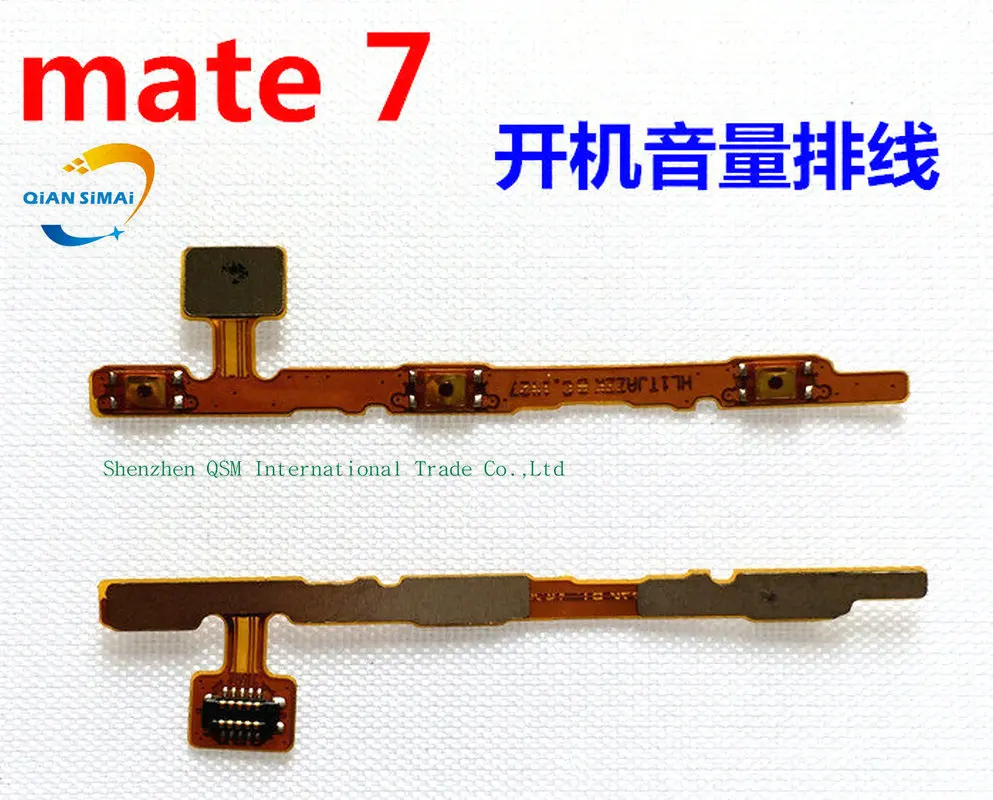 New power Button on/off & Volume up/down Buttons flex cable for Huawei Mate 7 Mobile phone Mate7 + DropShipping