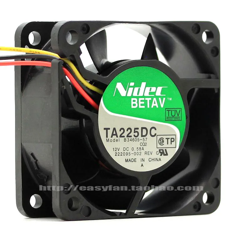 

NEW NIDEC 6025 double ball bearing 6CM high air volume 6CM B34605-57 cooling fan