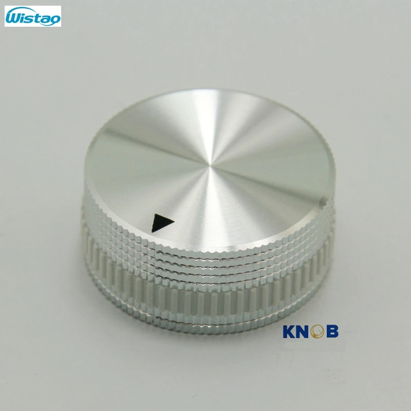 IWISTAO Solid Potentiometer Knob Whole Aluminum for HIFI Mixing Switch Volume Diameter 40mm High 18mm Silver DIY