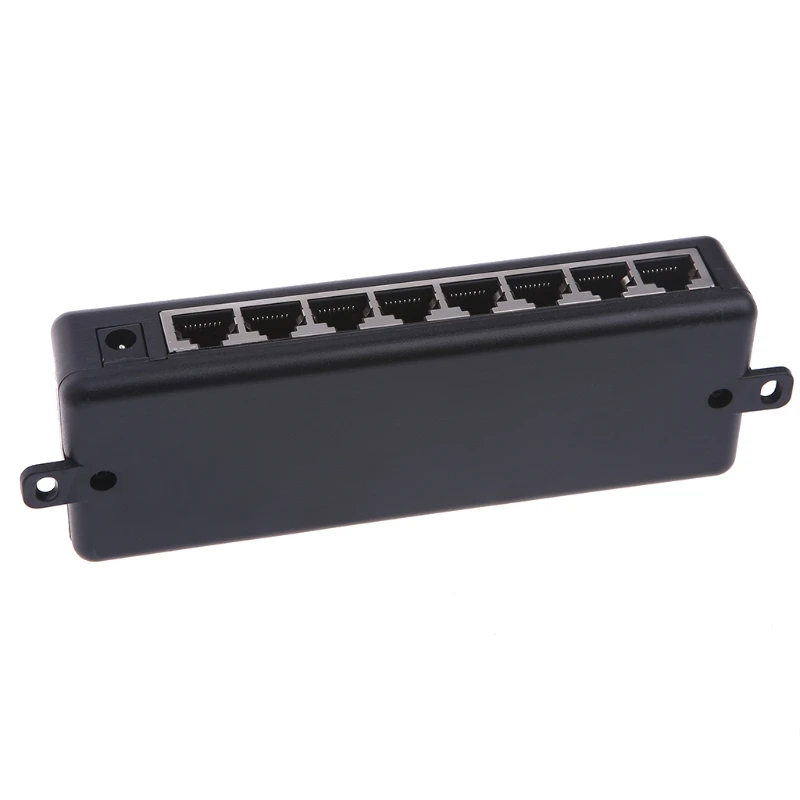 8 พอร์ต POE Injector สำหรับกล้องวงจรปิดการเฝ้าระวัง IP กล้อง Power Over Ethernet Adapter ใหม่