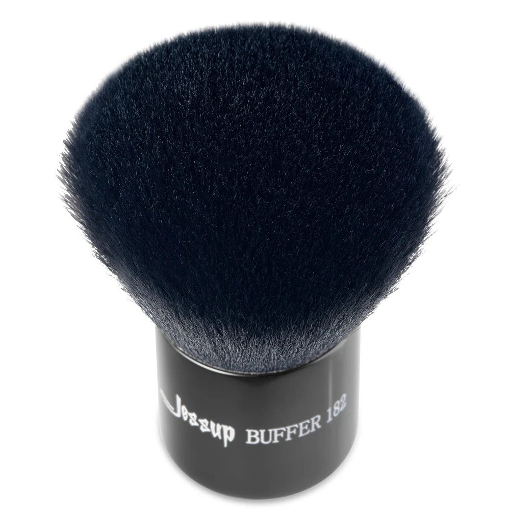 Jessup Single Makeup Brush BUFFER spazzola professionale per capelli in polvere di alta qualità in fibra nero-argento all'ingrosso 1pcs-182