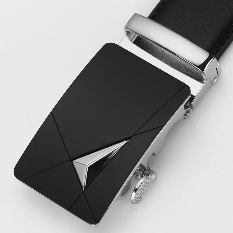 Cinto fivela automática couro legítimo, masculino