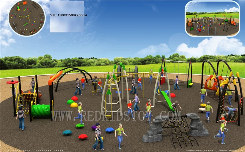 Exported to America Customized TUV Certificated School Playground Structure Plaza De Juegos HZ-G004