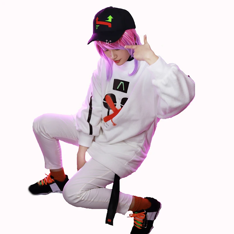 Japanese Anime Hypnosis Mic DRB The Dirty Dawg Ramuda Cosplay Costume White Man Hoodies Custom Made 110