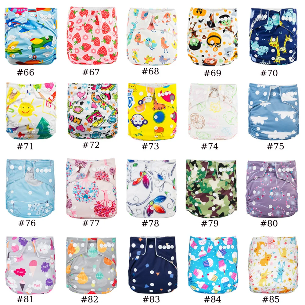 Washable Baby Cloth Diaper Nappy 6pcs+6pcs Microfiber Insert Absorbents Urine Pad Comfortable Material Microfleece Cloth Diapers