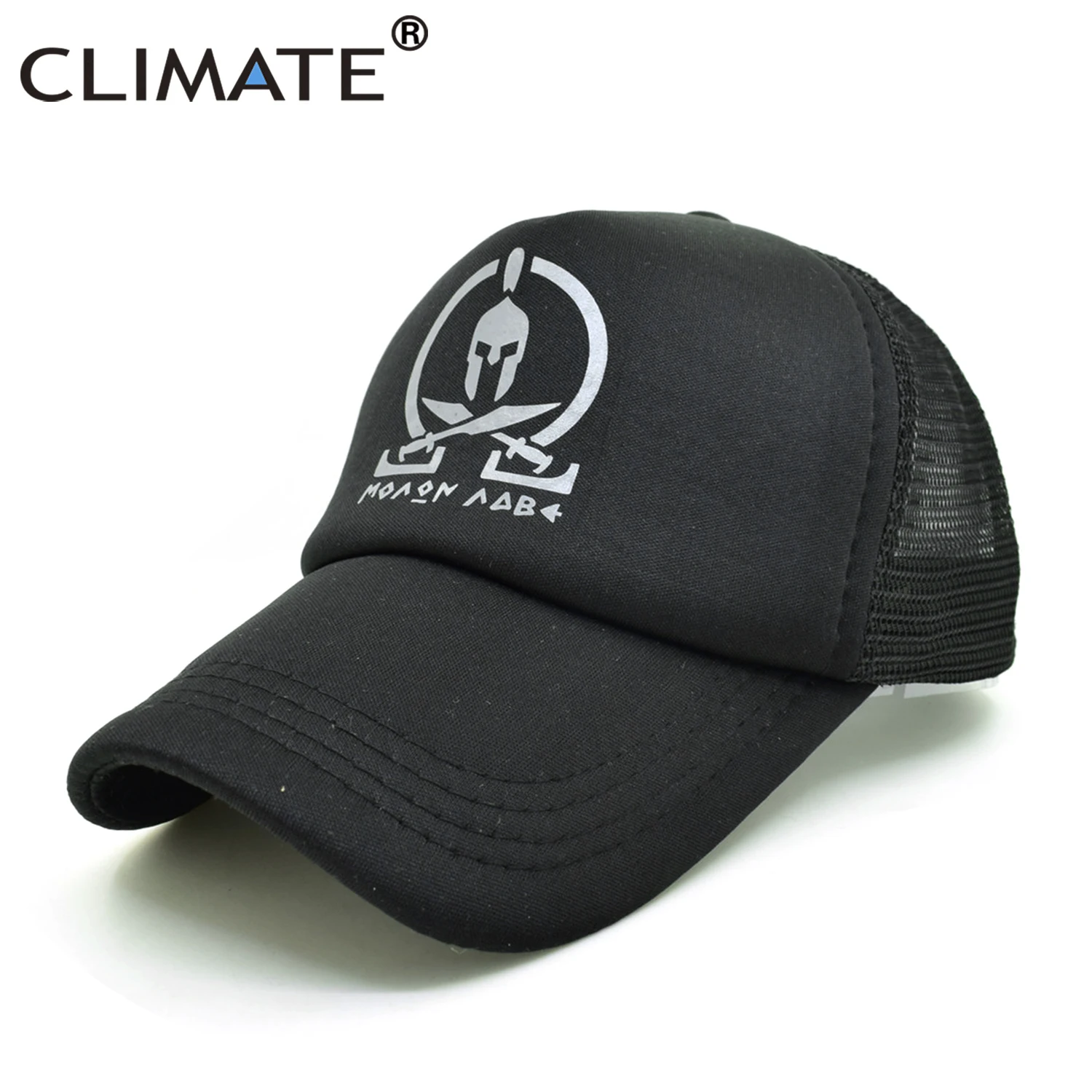 CLIMATE New Sparta Trucker Cap Men Women Black Cool Cap Spartacus Summer Hip Hop Mesh Cool Caps Hat for Men Women Youth