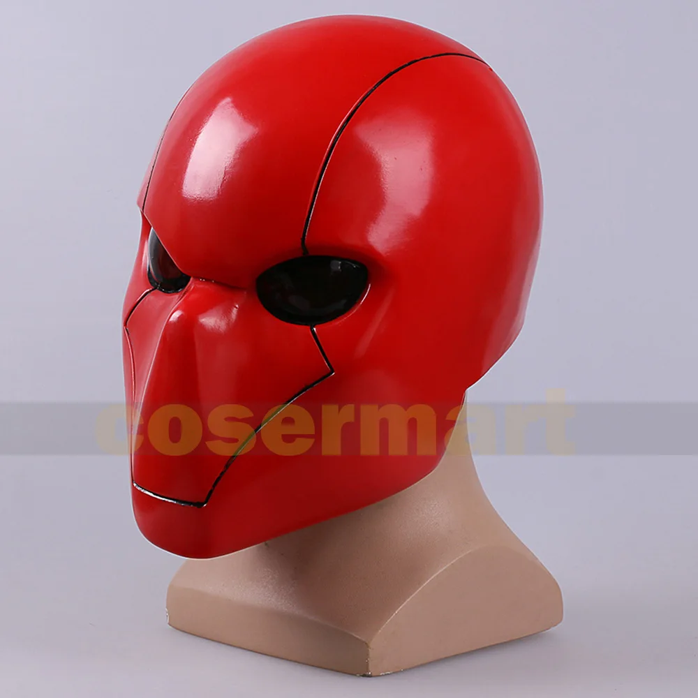 2016 Cosplay Red Hood Mask Bat Red Hood Helmet Man Full Head PVC Cosplay Costume Prop Replica Fancy Party Headwear